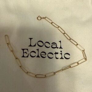 Local Eclectic Gold Paperclip Bracelet